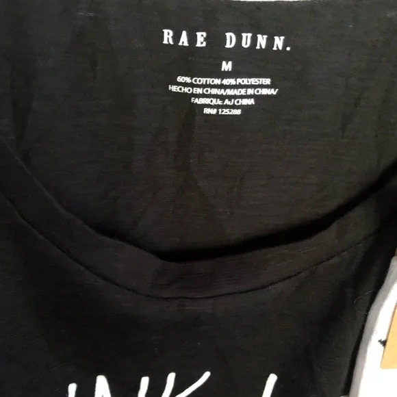 SALE! Rae Dunn Black T-Shirt & Socks - Picture 2 of 5